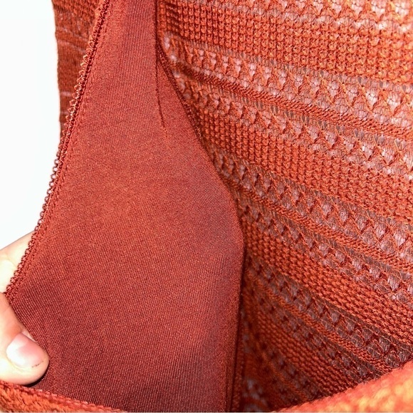 Kimchi Blue Dress Fitted All Over Sheer Lace Fit and Flare Lined Long Sleeves - Picture 9 of 11